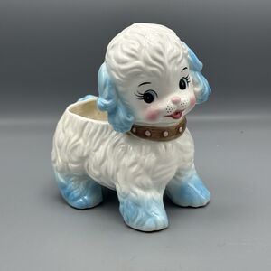 1961 Inarco E403 Blue Sheep Lamb Puppy Planter Japan Nursery Anthropomorphic